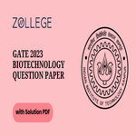 GATE 2023 Question Paper with Answer Key PDF for Biotechnology Feb 11 Afternoon Session ZPYP